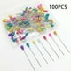 thumbnail image 5 of Alfileres de costura de 100 piezas, alfiler de cabeza Multicolor para modista, decoración de joyas, proyectos de costura, 5 of 8