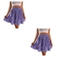 thumbnail image 4 of Sonducket deportiva de cintura alta para mujer, faldas holgadas elásticas plisadas de poliéster para senderismo en la playa para banquete Violeta L 2piezas, 4 of 6