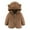 Coffee, variant on PINQI Children Clothes Baby Girls Boys Jacket Bear Ears Hooded Outerwear Zipper Autumn Winter Warm Winter Coat for 0 to 24 Months