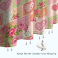 thumbnail image 6 of Pioneer Flower Floral Print Pattern Shower Curtain 36"x72", Bathroom Decorative Shower Curtain Set with 12 Hooks, Waterproof Washable, 6 of 6