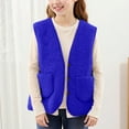 thumbnail image 6 of XQYLOS Girls Sleeveless Vest Button Front Fuzzy Warm Outerwear Fall Winter Fashion Cozy Soft Coat Alternative Cute Layering Piece, 6 of 6