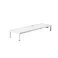 thumbnail image 2 of Edie 76 Inch Outdoor Adjustable Chaise Lounger, Metal Frame, Gray Textilene - Saltoro Sherpi, 2 of 5