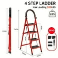 thumbnail image 5 of 1 Durable 3 4 5 Step Folding Ladder 500 Lbs Load-bearing Non-slip Steps Lightweight Household Industrial-grade Space-saving High-capacity Foldable Ladder for Home Decoration Special Folding Ladder, 5 of 13