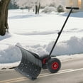 thumbnail image 1 of Pelle à Neige avec Roues – Lame Inclinée Réglable Robuste 29"x16.5 Pouces – Poignée Ergonomique – Pousse-Neige Roulant pour Entrée, Trottoir et Patio – 74x42 cm, 1 of 7