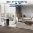 thumbnail image 3 of JoanKaren 8000 BTU Portable Air Conditioner Up to 350 Sq. Ft. 3-in-1 Quiet AC Unit with Cooling,Dehumidifier & Fan,Energy-Saving,24-Hr Timer,Window Kit Included,Black, 3 of 10