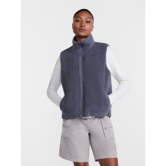 Ozark Trail Women's and Women's Plus High Pile Vest, Sizes XS-3X