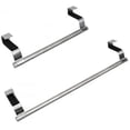 thumbnail image 1 of Perchero de acero inoxidable para toallas de cocina y baño con ganchos debajo de la puerta del gabinete, 1 of 5