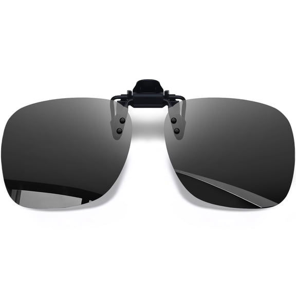 KANASTAL Clip on Sunglasses Polarized over Glasses Women Dark Flip up Sun Glasses Men UV Protection Driving Fishing Black Lens