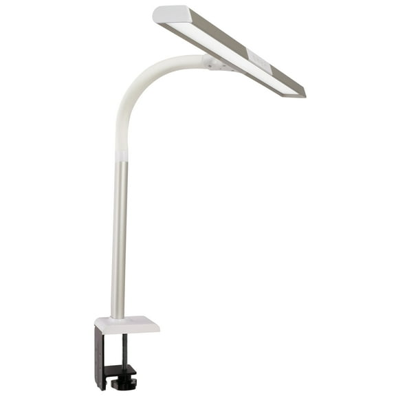 OttLite Extra Wide Area LED Clamp Lamp, Clearsun, Silver, Shipper