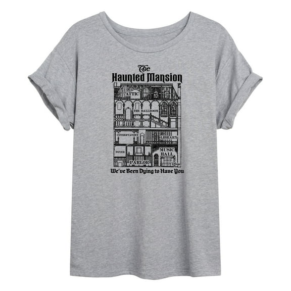 Disney - Haunted Mansion Parks Attraction - We've Been Dying to Have You - Juniors Ideal Flowy Muscle T-Shirt