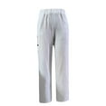 thumbnail image 5 of Diufon Womens Lounge Pants Solid Color Side Button Trousers Elastic Waist Pants with Pockets, 5 of 5