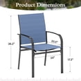thumbnail image 7 of Sophia & William 6-Piece Outdoor Patio Dining Set with 9ft Navy Umbrella, Metal Steel Round Table & 4 Textilene Chairs for Backyards,Blue, 7 of 7