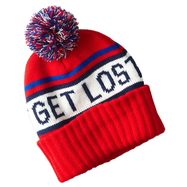 American Eagle Outfitters New American Eagle Mens PomPom Beanie, Red O/S, 83862 Walmart