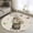 Beige, variant on Blue Plaid Groundhog 3ft Area Rug, Spring Floral Butterfly Botanical Washable Non-Slip Small Round Rugs for Entryway Bedroom Kitchen, Soft Circle Carpet for Dining Room, Playroom Nursery Rug