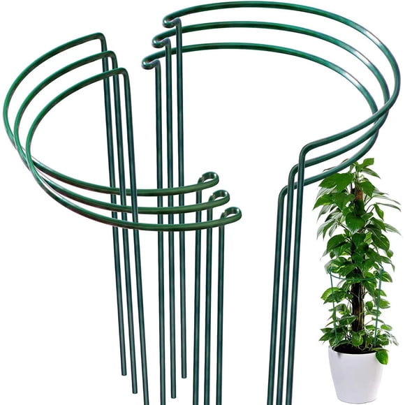 Jinsinto 20*30CM Green Iron Peony Plant Cage Support Stakes for Outdoor Plants