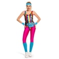 thumbnail image 3 of Disfraz de hippie de fantasía de los años 70, 80 y 90 para mujer adulta, disfraz de discoteca, ropa de fiesta vintage para Halloween y carnaval, estilo hip hop, 3 of 5