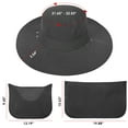 thumbnail image 5 of Loritta Wide Brim Sun Hat for Men/Women Fishing Hats UPF50+ Multifunction Sun Protection Visor Deep Gray, 5 of 6
