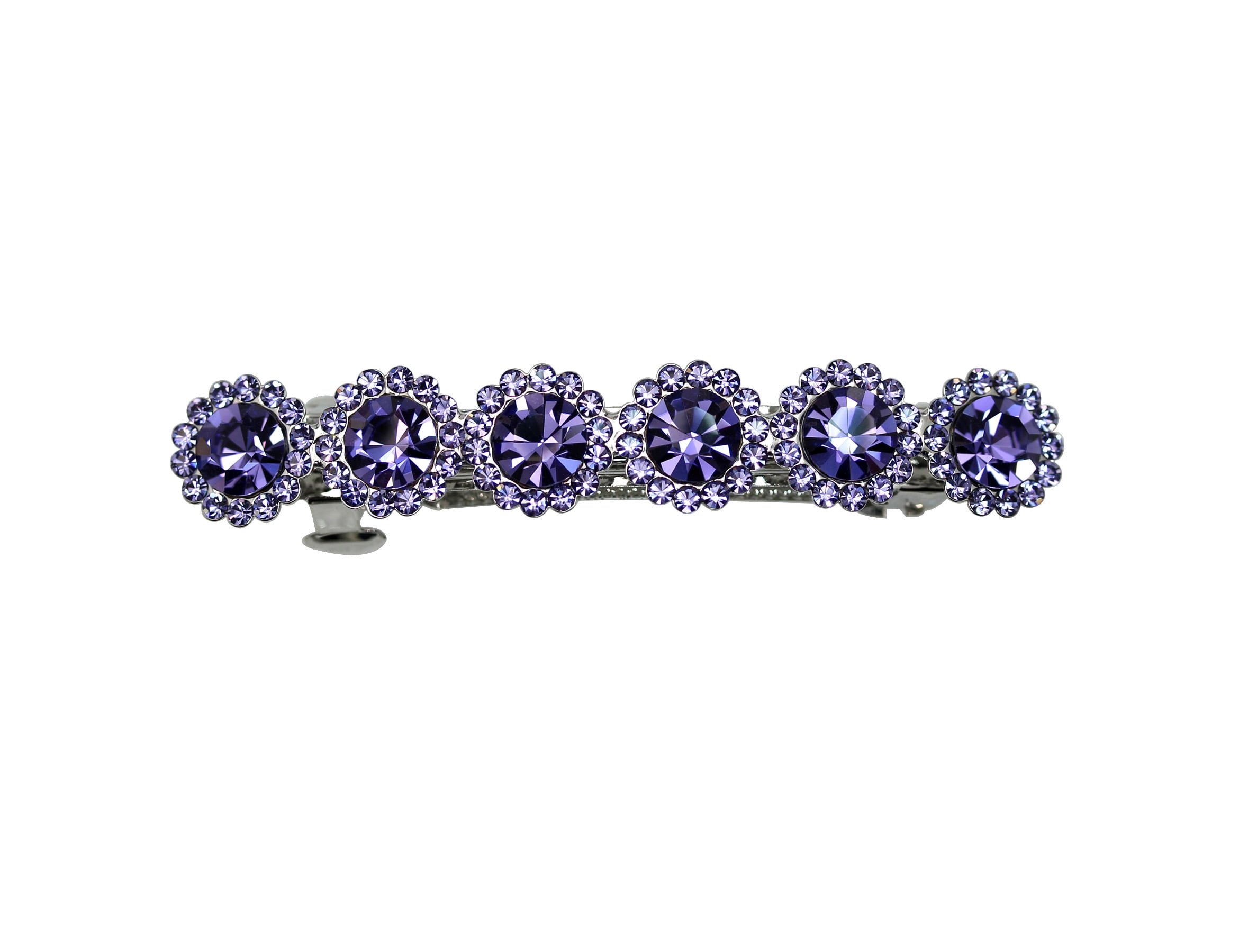 Faship Strass-Haarschmuck - Silberfarbener Kamm Mit Jet Black Diamond Strasssteinen