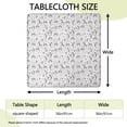 thumbnail image 2 of White Cartoon Unicorn Rainbow Heart Lollipop Pattern Square Fitted Tablecloth with Elastic Edge,Square Table Cover,Washable Elastic Table Cover for Home Kitchen Party Decor 36"x36", 2 of 6