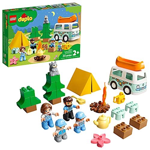 LEGO DUPLO Town Family Camping Van Adventure 10946 Construcción, juego y aprendizaje de juguete de camping para niños pequeños y niños; Nuevo 2021 (30 piezas) LEGO -