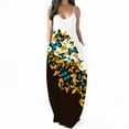 thumbnail image 2 of Lenago Robes de Bal Grande Taille pour Femmes Décontractées Imprimé Col Rond Poches Sans Manches Maxi Longue Robe d'Été Plage en Solde, 2 of 9