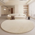 thumbnail image 3 of Cream Style Carpets for Living Room Fluffy Soft Bedroom Decor Round Carpet Minimalist Bedside Plush Rug Large Area Thicken Mat My Lux Decor Round, 3 of 14