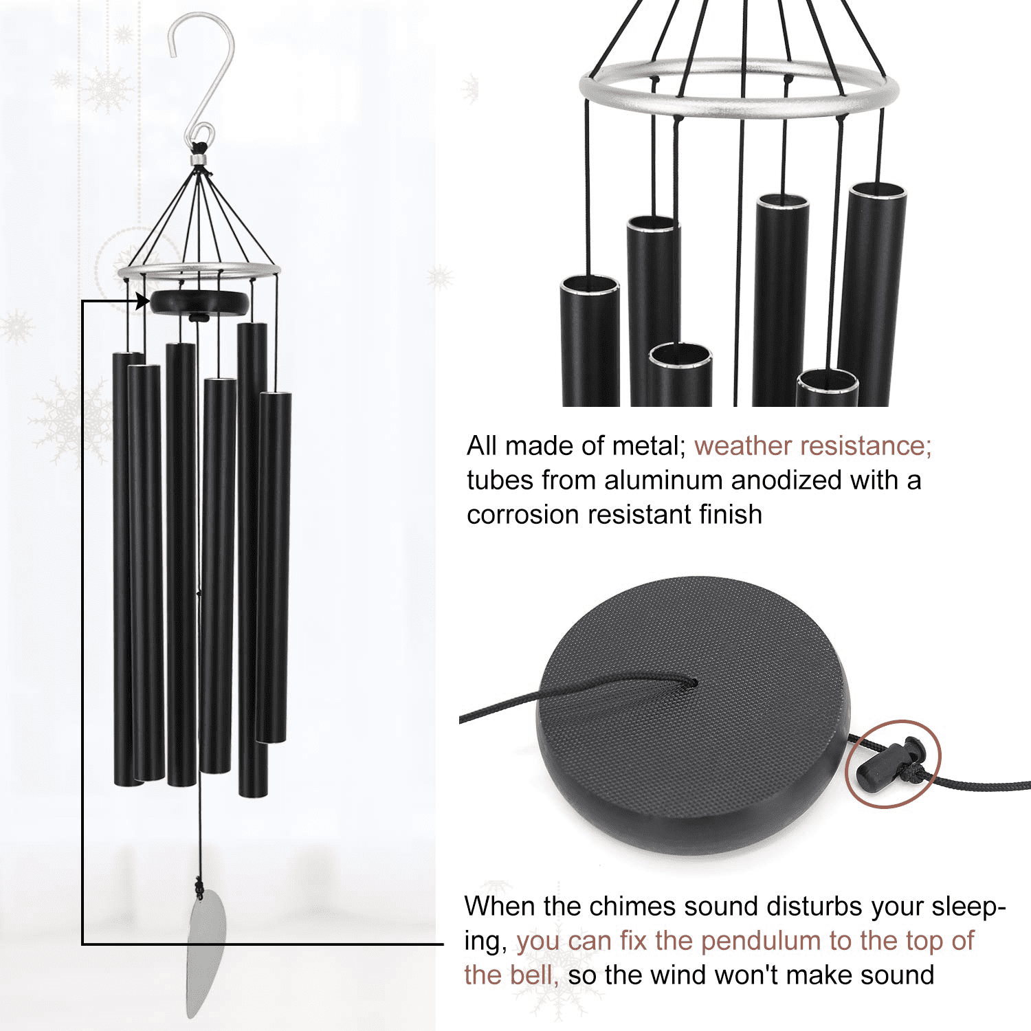 ASTARIN Sympathy Memorial Wind Chimes, Outdoor Deep Tone, 36