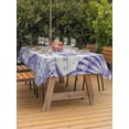 thumbnail image 4 of 52x70 Inch Outdoor Tablecloth with Umbrella Hole Zipper Rectangle Purple Beach Coastal Rectangular Tablecloths Outside Waterproof Summer Starfish Shell Coral Patio Table Cloth Cover for Picnic Party, 4 of 8