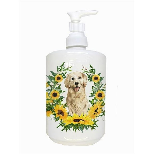Carolines Treasures CK2976SOAP Golden Retriever Ceramic Soap Dispenser
