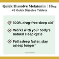 thumbnail image 4 of Nature's Bounty Melatonin, 100% Drug Free Sleep Aid, Dietary Supplement, 10 mg, 45 Count, 4 of 4