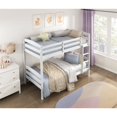 thumbnail image 5 of Lexicon Lani Asian Hardwood Twin/Twin Bunk Bed in Wire Brushed White Finish, 5 of 9