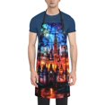 thumbnail image 4 of Cauagu Magical Stained Glass Castle Aprons with Pockets,Waterproof Apron for Women,Kitchen Cooking Apron Adjustable Bib Aprons Chef Apron for Cooking,Drawing,Crafting, 4 of 8