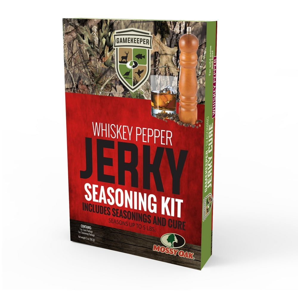 Mossy Oak Gamekeeper Whiskey Pepper Jerky Seasoning, 2 Oz