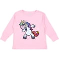 thumbnail image 3 of Inktastic Dabbing Unicorn Boys or Girls Long Sleeve Toddler T-Shirt, 3 of 5
