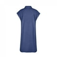 thumbnail image 3 of Pisexur Denim Robe Chemise en pour Femmes Longueur Genou Manches Courtes Robe en Jean Boutonnée Tunique Décontractée avec Poches, 3 of 6