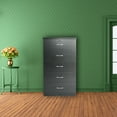 thumbnail image 4 of Better Home Products Olivia Wooden Tall 5 Drawer Chest Bedroom Dresser in Black, 4 of 5
