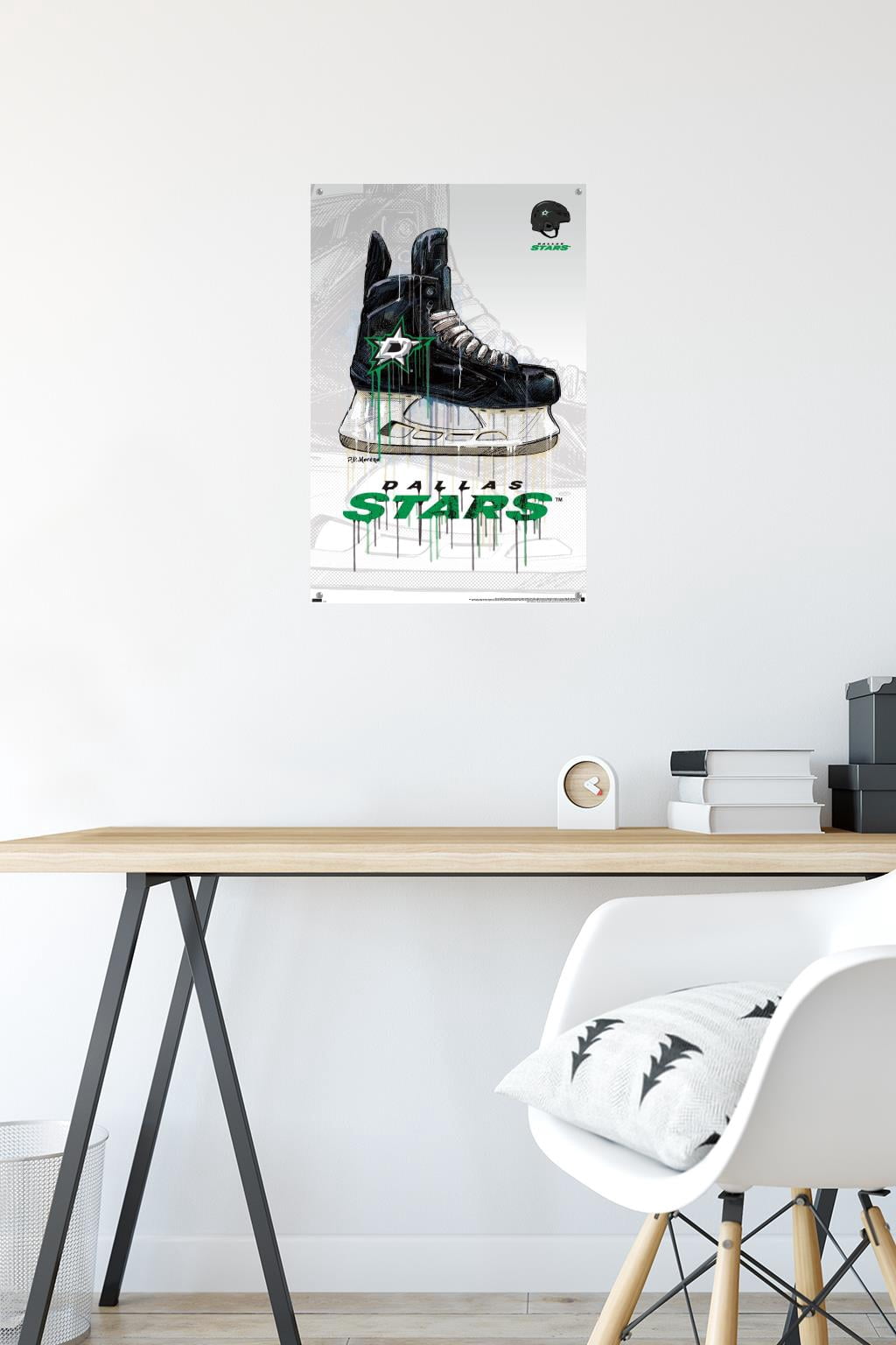 NHL Dallas Stars - Drip Skate 21 Wall Poster with Pushpins, 14.725" x 22.375"