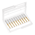 thumbnail image 3 of Symkmb 10PCS Titanium Coat Carbide End Mill Engraving Milling Cutter CNC Router Bits for PCB Machine, 1/8 Inch Shank 2.5Mm alloy, 3 of 5