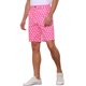thumbnail image 4 of Pantalones cortos de lunares INSPIRE CHIC Edición para el Día del Padre, pantalones cortos de chino planos con patrón de verano para hombres, 30 Rosa, 4 of 5