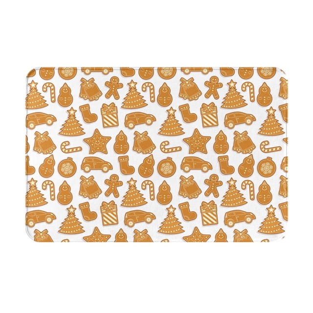 KLL Tapis de Porte Imprimé Éléments de Noël Intérieur Extérieur, Tapis Antidérapant Tout Temps Tapis de Porte Intérieur Extérieur Tapis de Patio Porche Entrée, 23.6 Pieds'x15.7 Pieds'