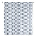 thumbnail image 2 of Blue Geometric Semi Sheer Curtains Drapes for Living Room, Bedroom, French Doors Window 54 Inches Long, Modern Blue Ombre Abstract Art Plaid Rod Pocket Chiffon Curtain Drapery Voile Draperies Panel, 2 of 6