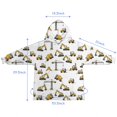 thumbnail image 7 of Cartoon Construction Vehicles Cranes White Pattern Blanket Hoodies for Kids 6-13YR Oversize Wearable Blanket Hoodies for Boys Girls Teens, 7 of 7