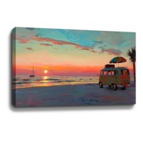 Beach Wall Art Tropical Wall Art Beach Painting Beach Sailboat Beach Canvas Wall Art Painting For Livingroom Decor Office Bedroom Decoration