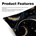 thumbnail image 2 of New Moon Symbol Velvet Throw Covers Pillow Inserts - Set of 2 Decorative Pillows with Unique Patterns for Home Decor, Couch, Bed - 16x16, 18x18, 20x20 Inches, 2 of 6