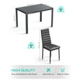 thumbnail image 4 of Aiho Dining Table Sets with PU Leather Chairs for 6 - Black, 4 of 7