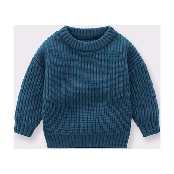 UFOUND Toddler Kids Children Solid Color Knit Sweater Winter Clothes For Girls Baby Tops Leisure
