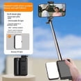 thumbnail image 2 of Mobile Phone Bluetooth Camera Selfie Stick Vlog Video Focus Desktop Live Phone Holder with Fill Light Black, 2 of 8