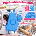thumbnail image 4 of Rirool Kids Chef Set, 11-Piece Blue Polka Dot Cooking and Baking Pretend Play Kit with Apron, Hat, Oven Mitt, Pot Holder, Whisk, Wooden Tools and 4 Cookie Cutters for Boys and Girls Ages 3-6, 4 of 8