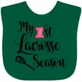 thumbnail image 3 of Inktastic My 1st Lacrosse Season Girls Baby Bib, 3 of 4