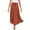 Brick Red, variant on YOUSNH Women's Fashion Casual High Waisted MIDI Boho Style Pleated Skirt Women's Skirts Brick Red S